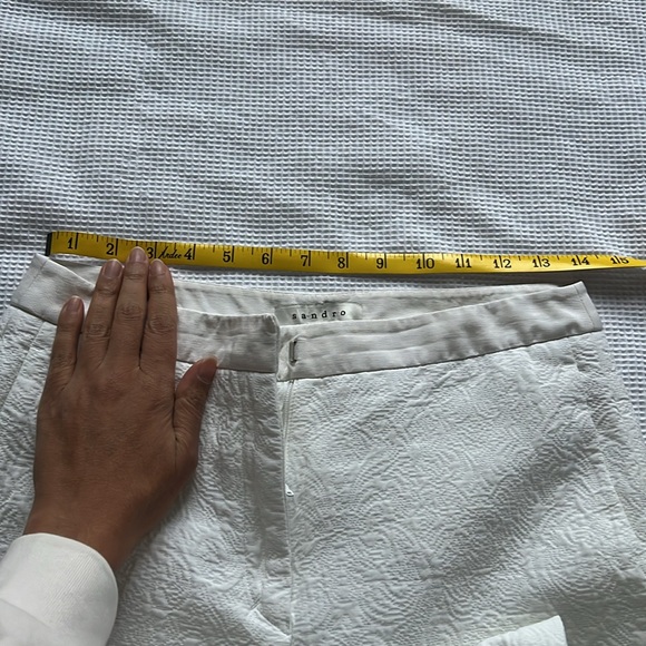 Sandro white crop pants size 36fr (size 4) - Picture 8 of 9